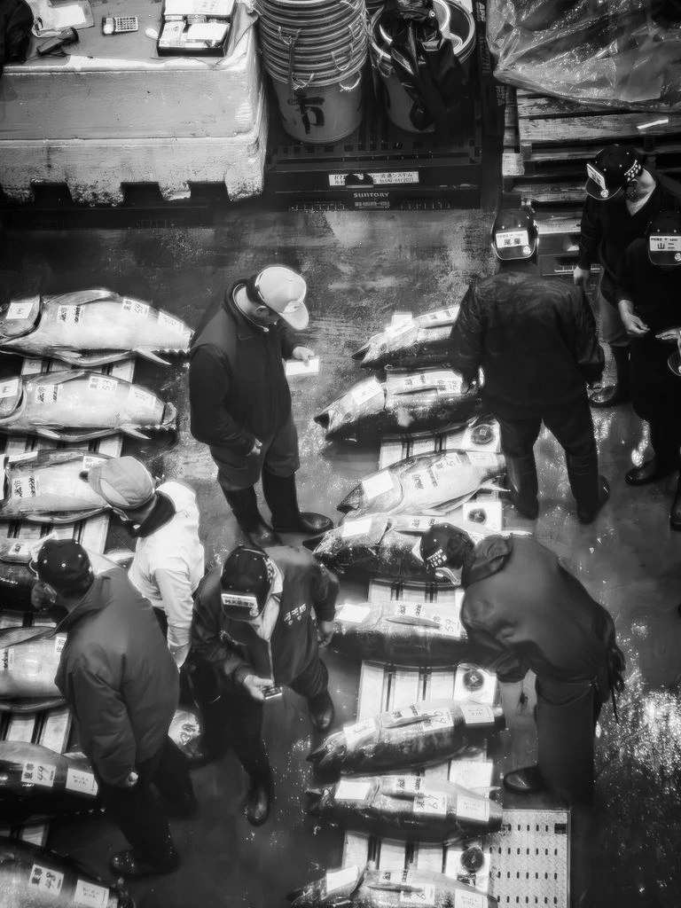 A tuna vendor at the outer market, on the food-obsessed itinerary.